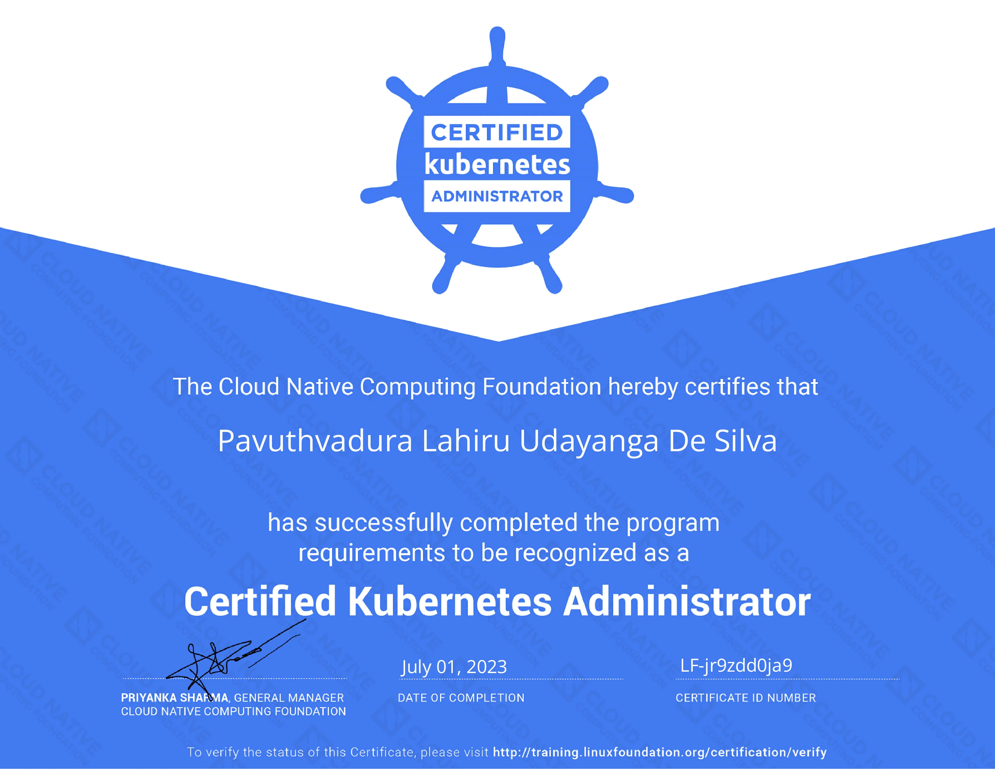 CKA Certificate
